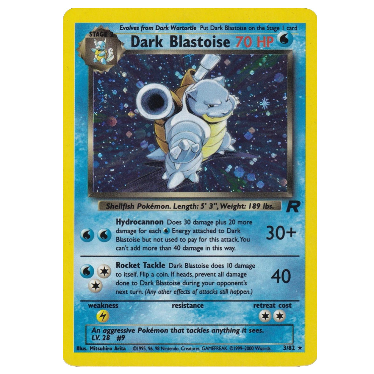 Pokemon TCG Dark Blastoise *Holo* Team Rocket 3/82