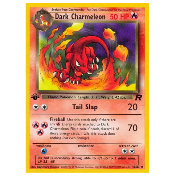 Pokemon TCG Dark Charmeleon 1st Edition Team Rocket 32/82