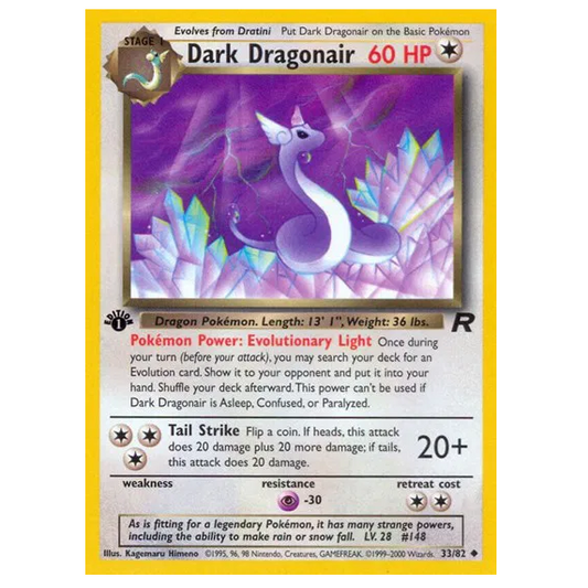 Pokemon TCG Dark Dragonair 1st Edition Team Rocket 33/82