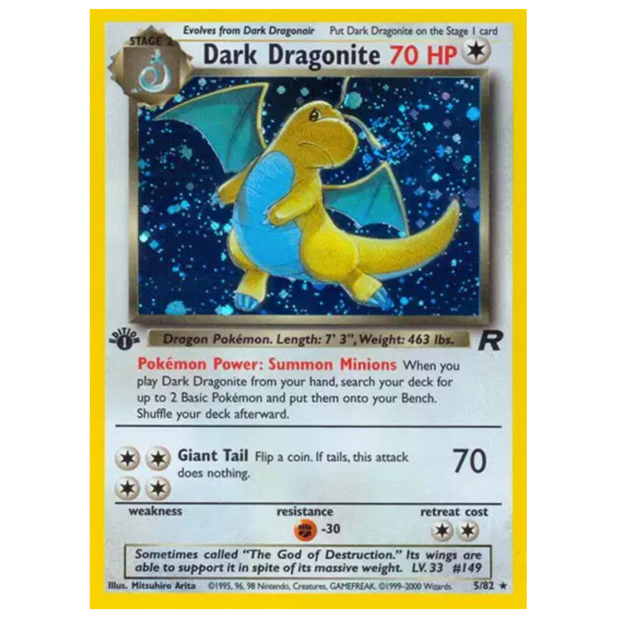 Pokemon TCG Dark Dragonite Team Rocket 5/82