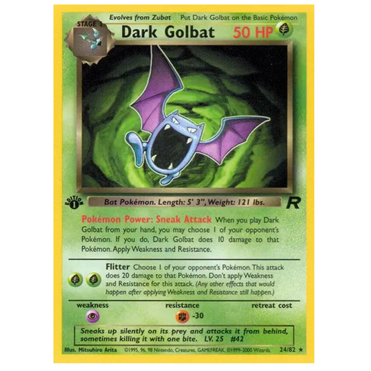 Pokemon TCG Dark Golbat 1st Editon Team Rocket 24/82