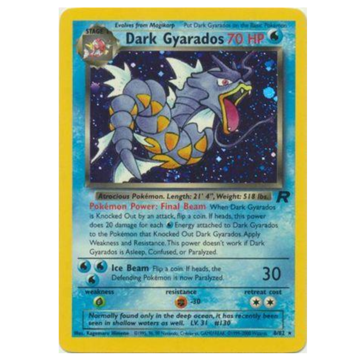 Pokemon TCG Dark Gyarados *Holo* Team Rocket 8/82