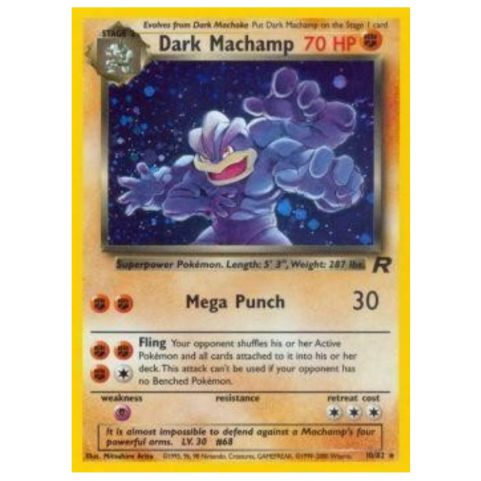 Pokemon TCG Dark Machamp *Holo* Team Rocket 10/82