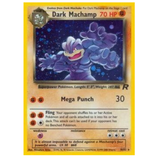 Pokemon TCG Dark Machamp *Holo* Team Rocket 10/82