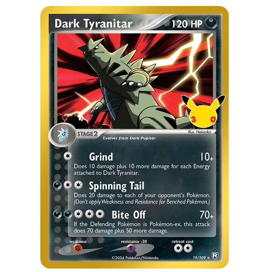 Pokemon TCG Dark Tyranitar 30th Anniversary 19/109
