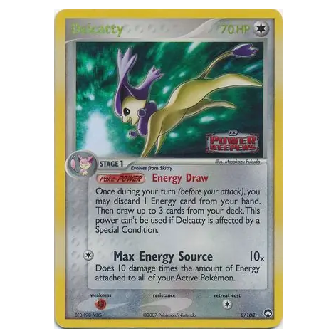Pokemon TCG Delcatty *Reverse Holo* EX Power Keepers 8/108