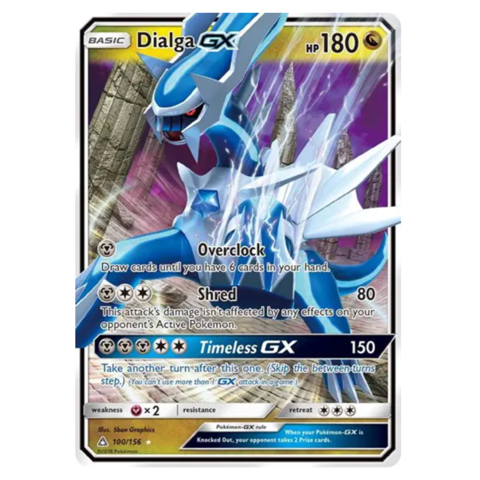 Pokemon TCG Dialga GX Ultra Prism 100/156