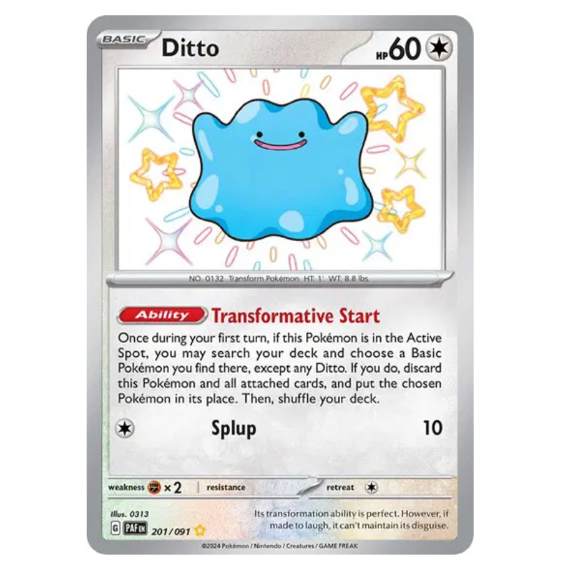 Pokemon TCG Ditto *Baby Shiny* Paldean Fates 201/091