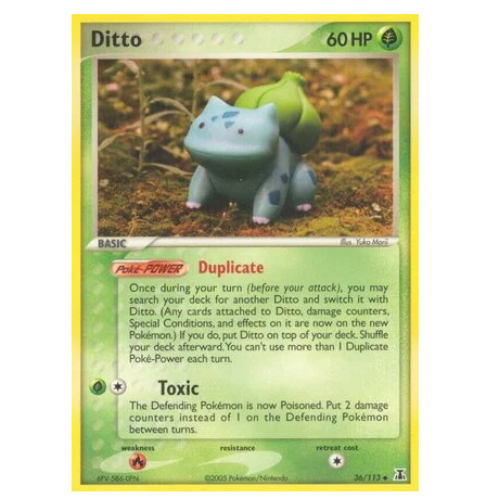 Pokemon TCG Ditto EX Delta Species 36/113 
