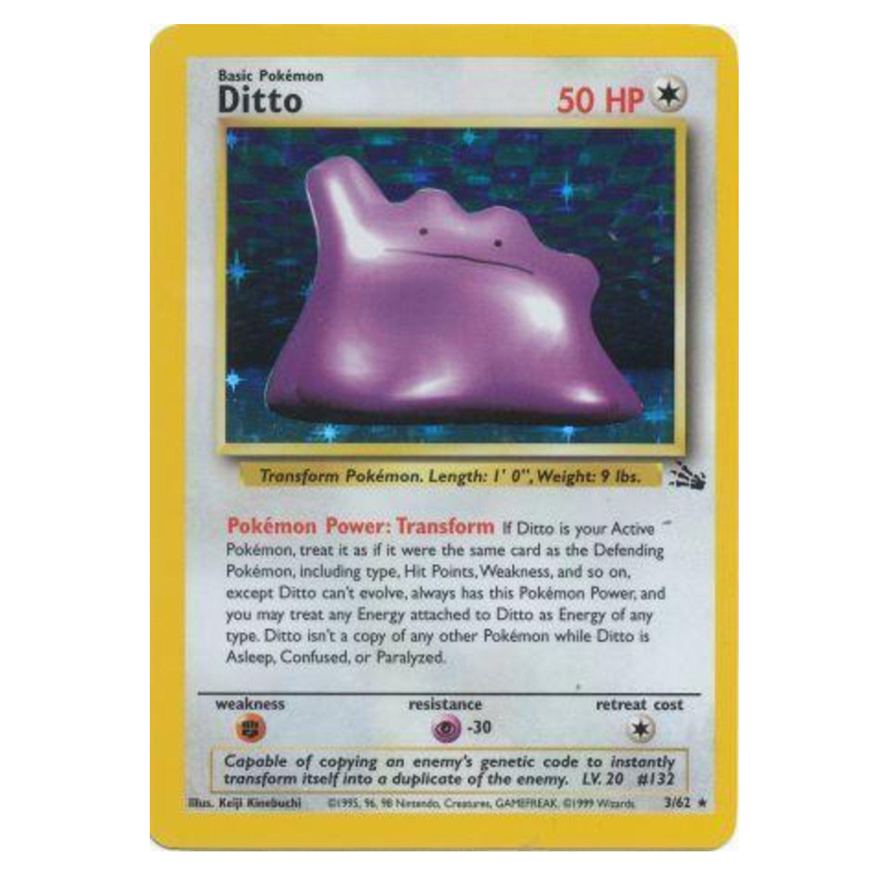 Pokemon TCG Ditto Fossil 3/62