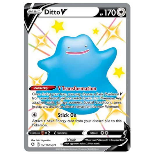 Pokemon TCG Ditto V Shining Fates SV118/SV122