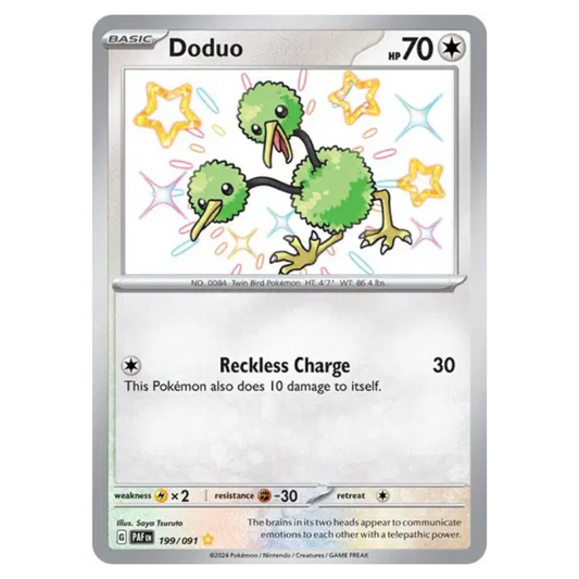 Pokemon TCG Doduo *Baby Shiny* Paldean Fates 199/091