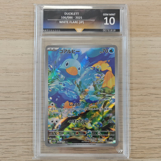 Pokemon TCG Ducklett White Flare 106/086 (Get Graded 10 Japanese)