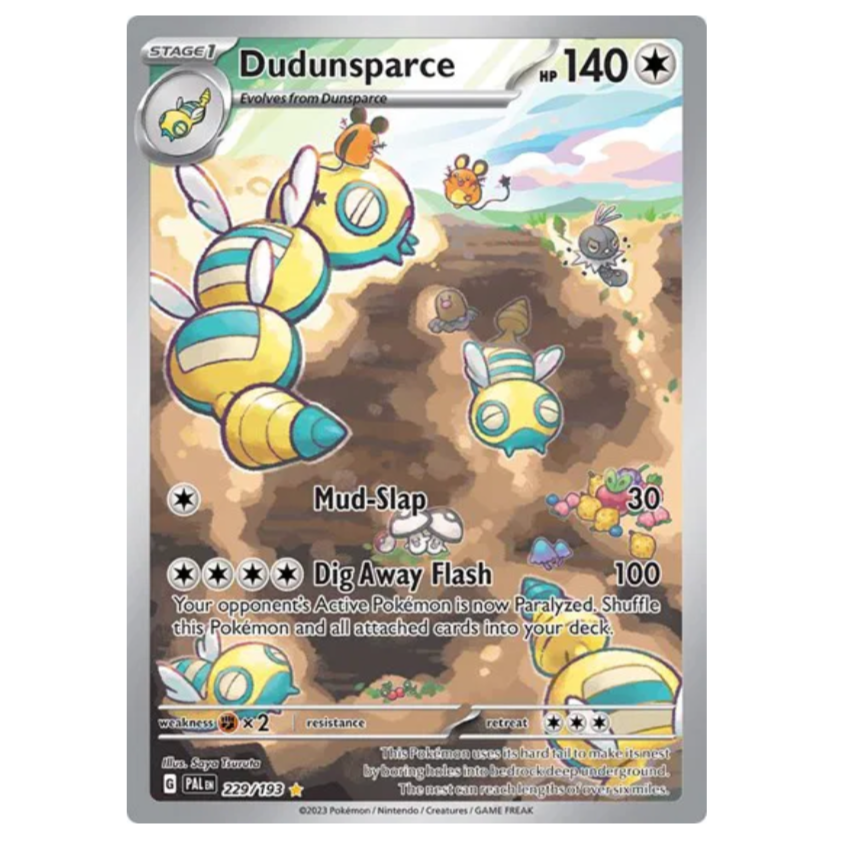 Pokemon TCG Dudunsparce Paldea Evolved 229/193