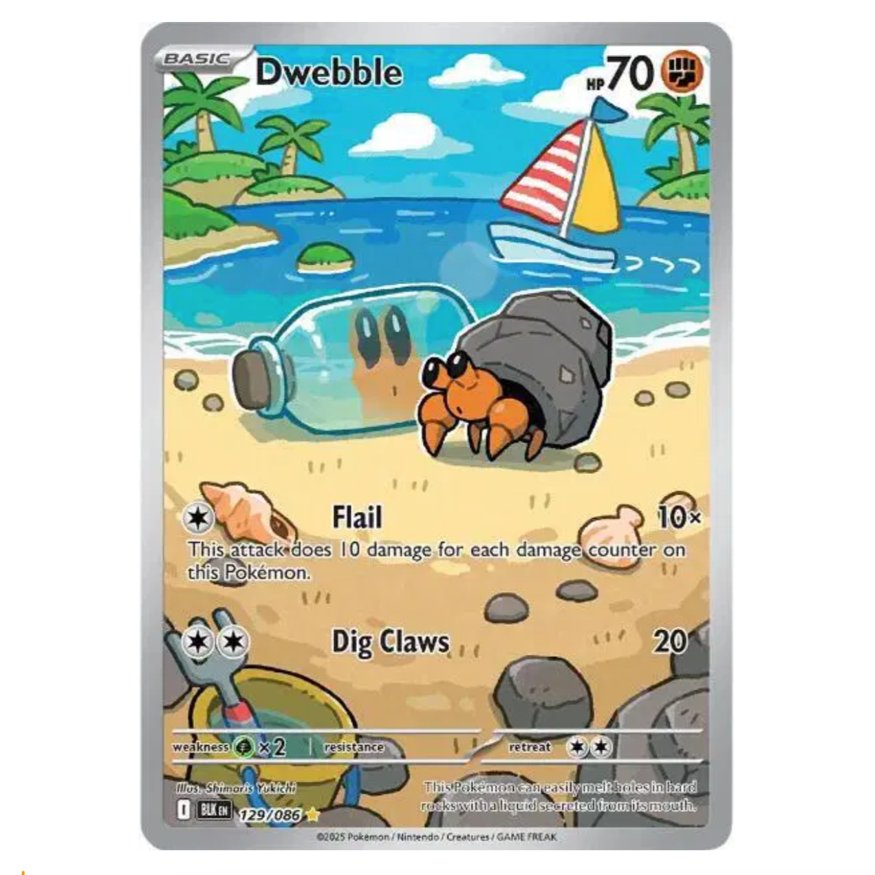 Pokemon TCG Dwebble Black Bolt 129/086