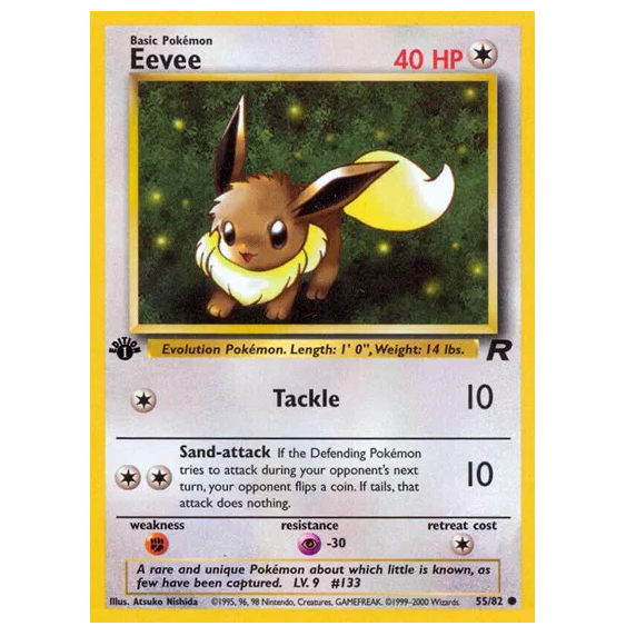 Pokemon TCG Eevee 1st Edition Team Rocket 55/82