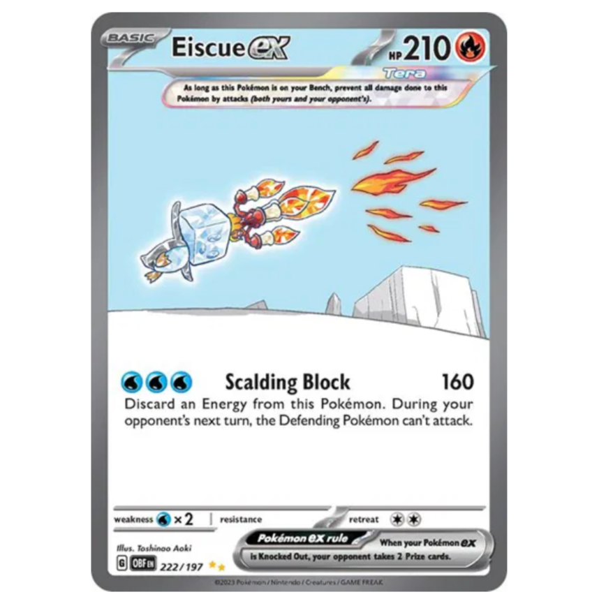 Pokemon TCG Eiscue ex Obsidian Flames 222/197