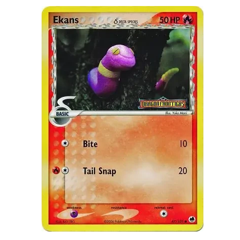 Pokemon TCG Ekans *Reverse Holo* EX Dragon Frontiers 47/101