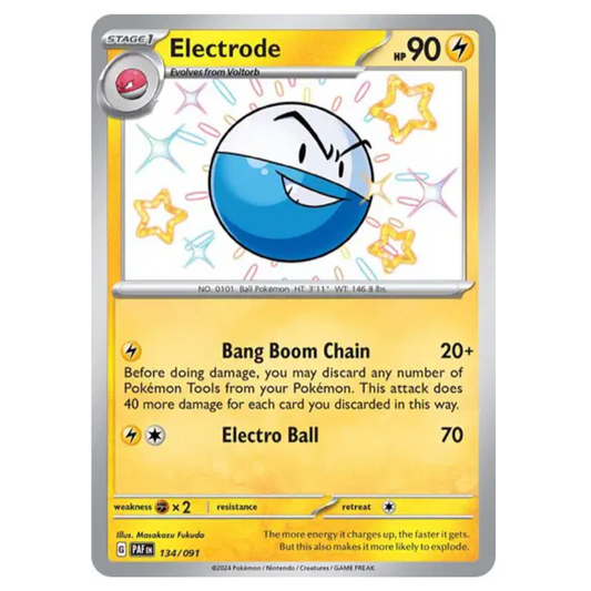 Pokemon TCG Electrode *Baby Shiny* Paldean Fates 134/091