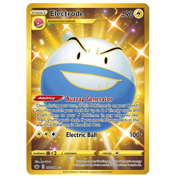 Pokemon TCG Electrode Chilling Reign 222/198