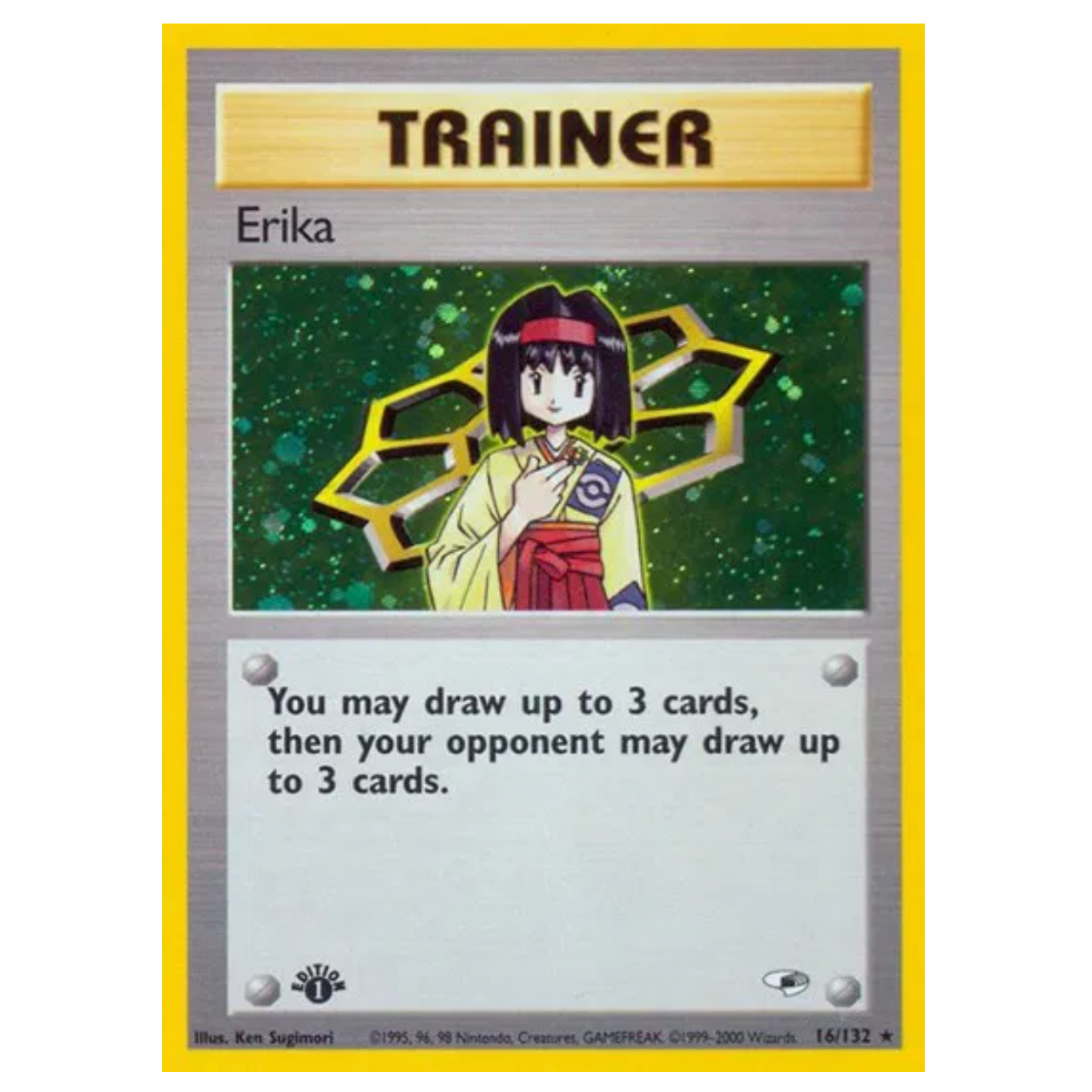 Pokemon TCG Erika 1st Edition Gym Heroes 16/132