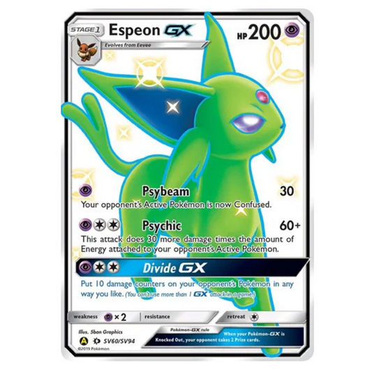 Pokemon TCG Espeon GX Hidden Fates SV60/SV94