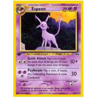 Pokemon TCG Espeon Neo Discovery 20/75
