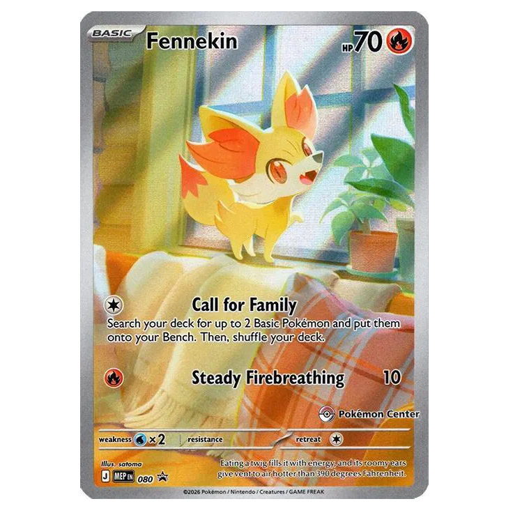 Pokemon TCG Fennekin *Pokemon Center* Promo 080