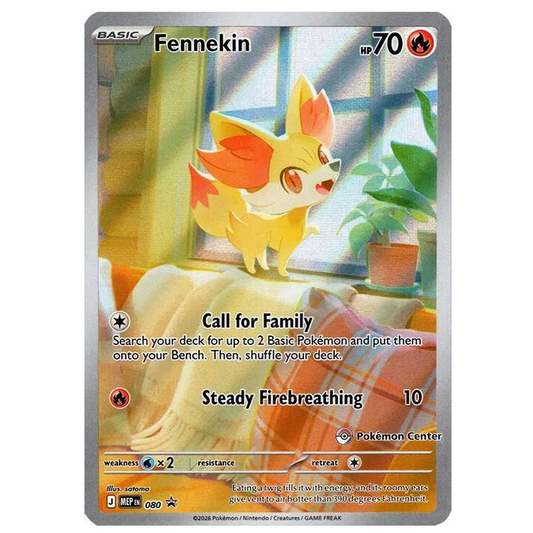 Pokemon TCG Fennekin *Pokemon Center* Promo 080
