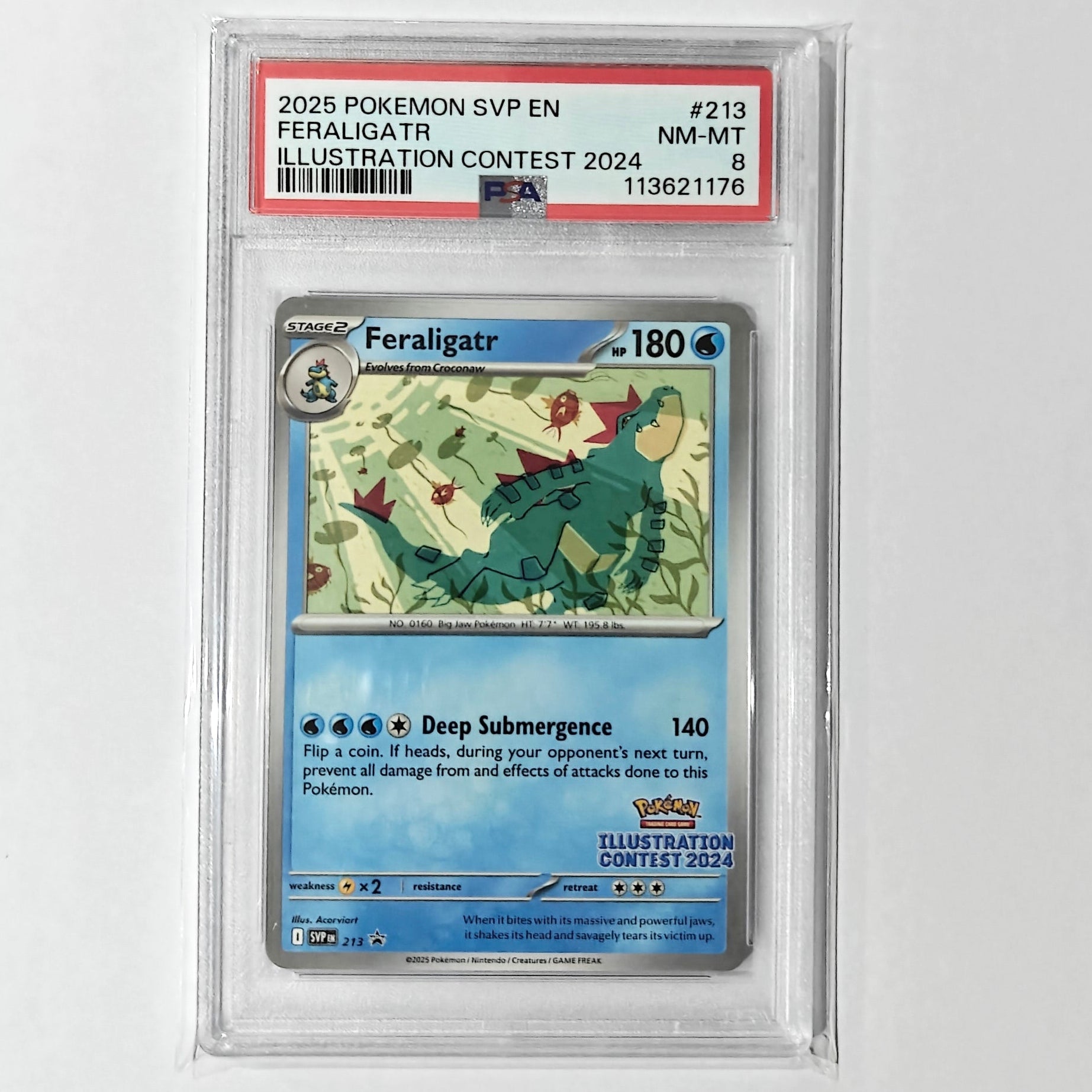 Pokemon TCG Feraligatr 213 PSA 8