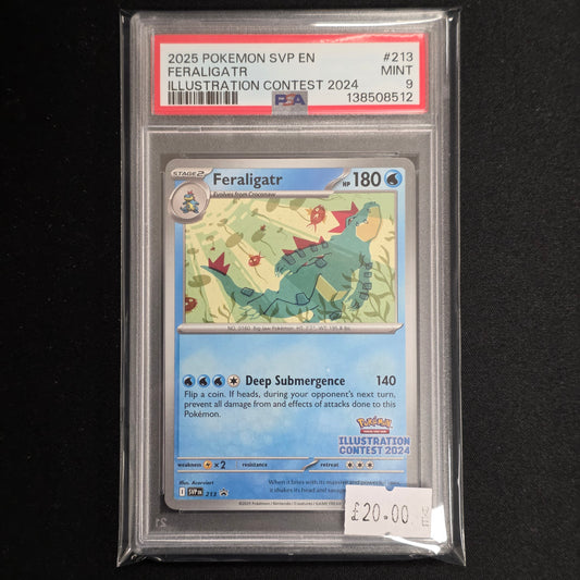 Pokemon TCG Feraligatr Illustration Contest 2024 Promo 213 (PSA 9)