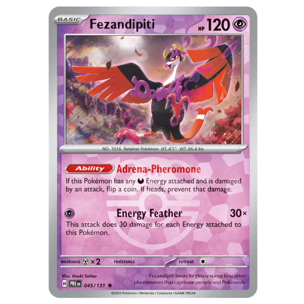 Pokemon TCG Fezandipiti *Master Ball* Prismatic Evolutions 045/131