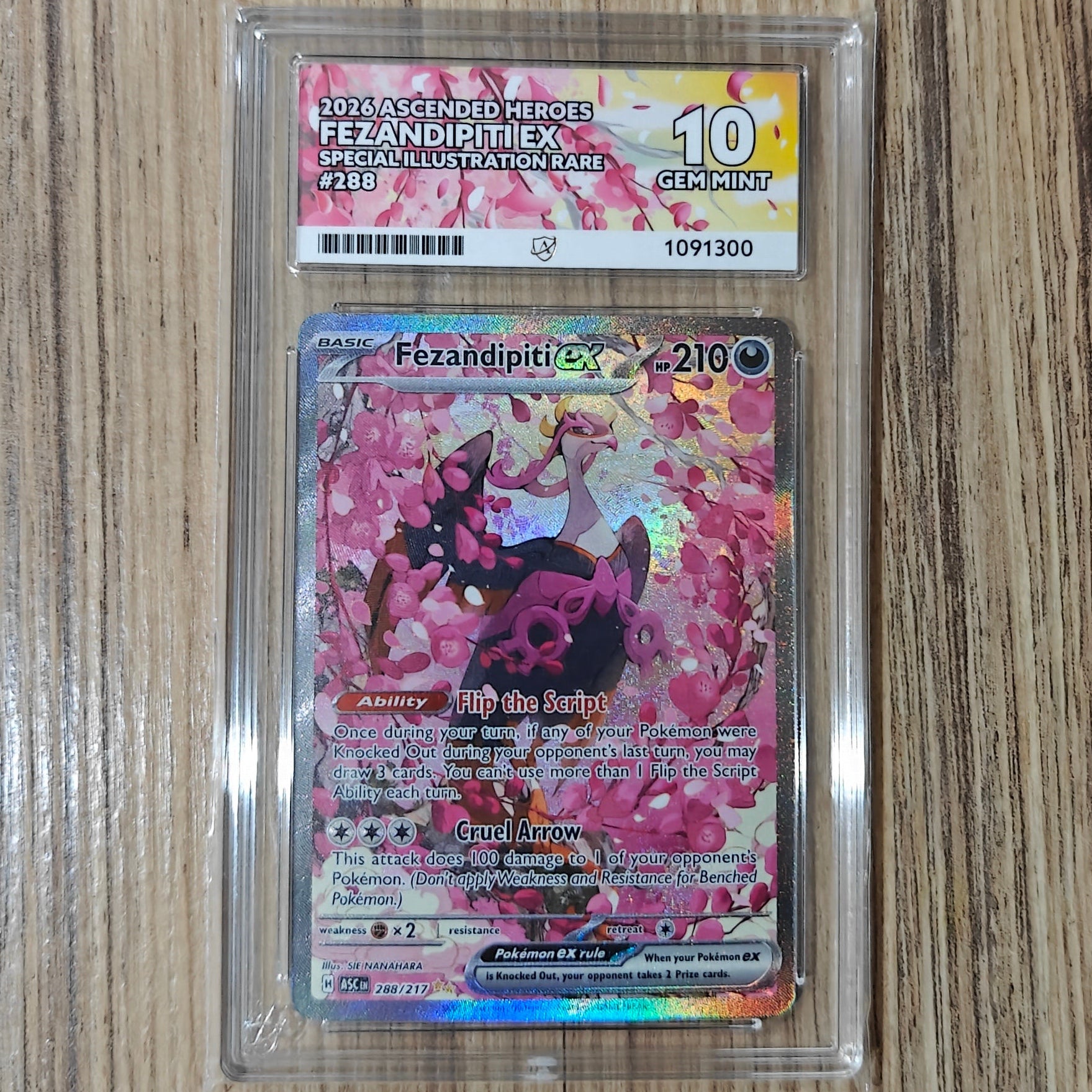 Pokemon TCG Fezandipiti ex Ascended Heroes 288/217 (ACE 10)