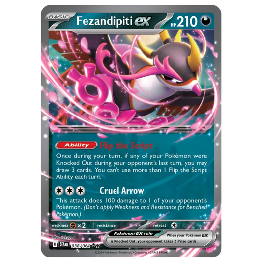 Pokemon TCG Fezandipiti ex Shrouded Fable 038/064