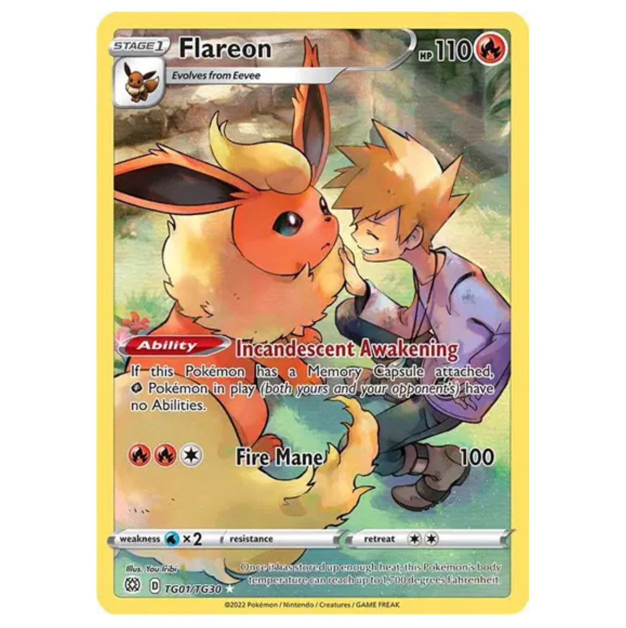 Pokemon TCG Flareon Brilliant Stars TG01/TG30
