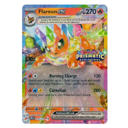 Pokemon TCG Flareon ex *Stamped* Prismatic Evolutions 014/131