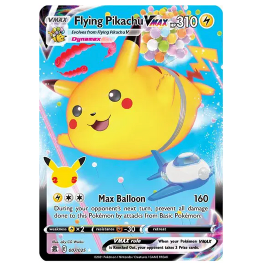 Pokemon TCG Flying Pikachu VMAX Celebrations 007/025