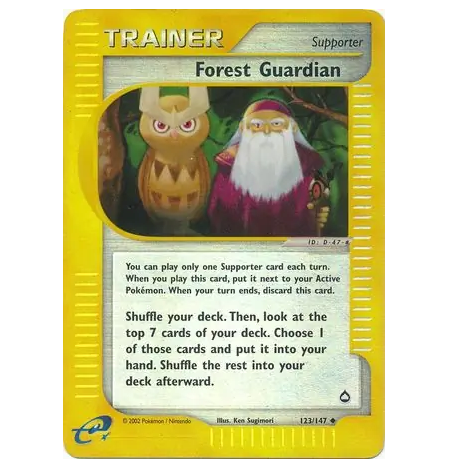Pokemon TCG Forest Guardian *Reverse Holo* Aquapolis 123/147