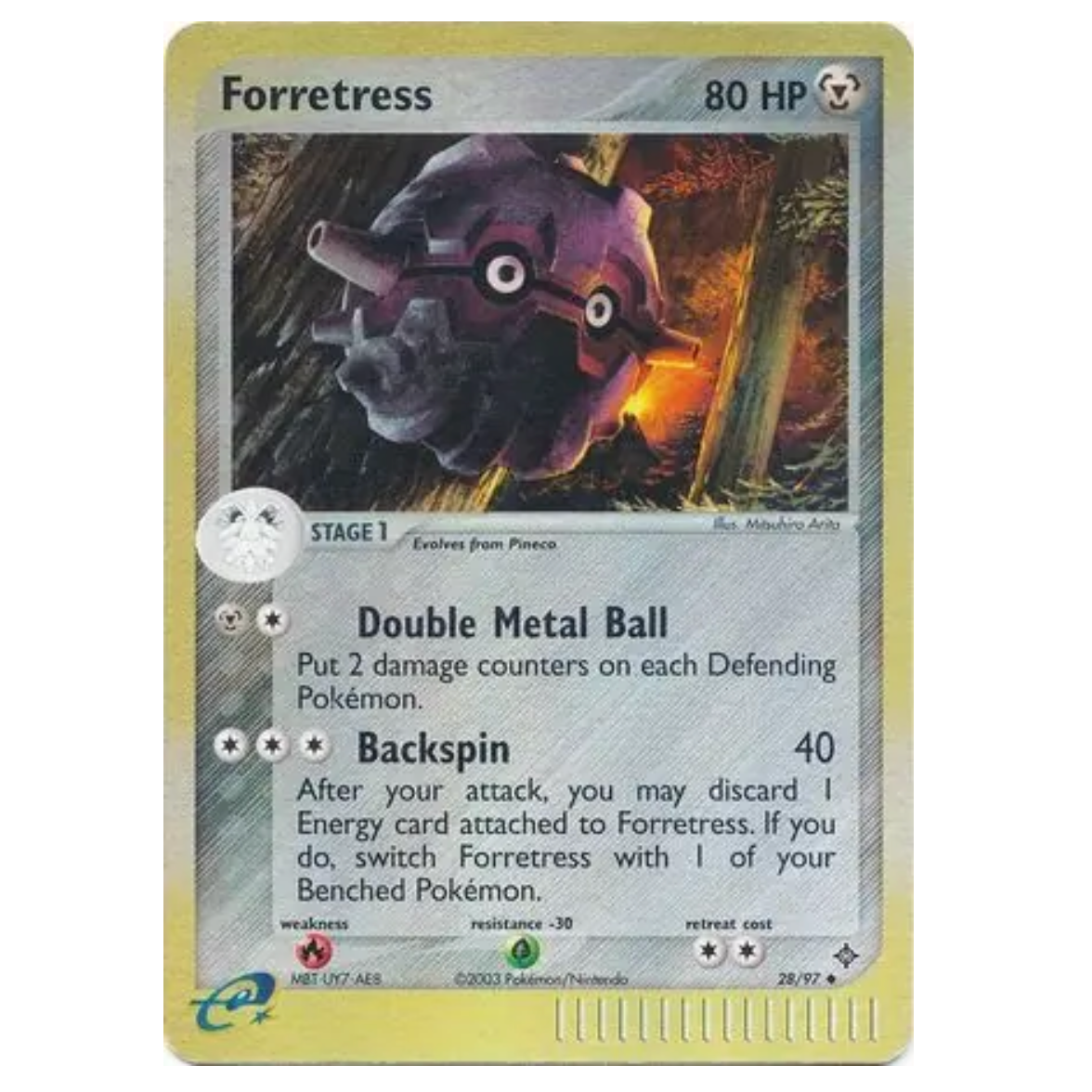 Pokemon TCG Forretress *Reverse Holo* EX Dragon 28/97