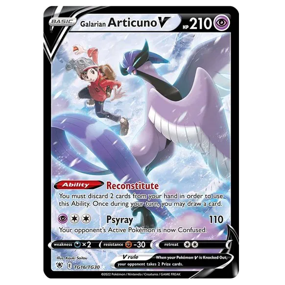 Pokemon TCG Galarian Articuno V Astral Radiance TG16/TG30