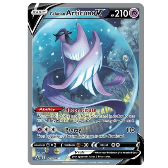 Pokemon TCG Galarian Articuno V Chilling Reign 170/198