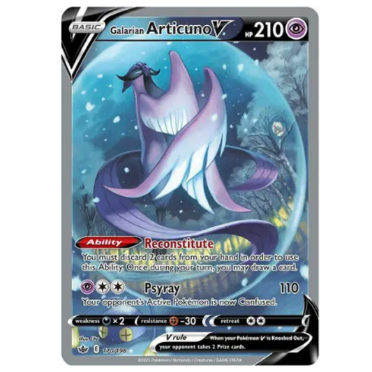 Pokemon TCG Galarian Articuno V Chilling Reign 170/198