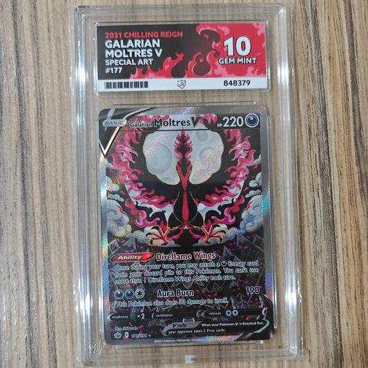 Pokemon TCG Galarian Moltres V Chilling Reign 166/198 (ACE 10)