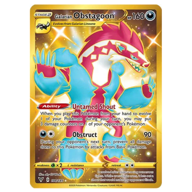 Pokemon TCG Galarian Obstagoon Vivid Voltage 198/185