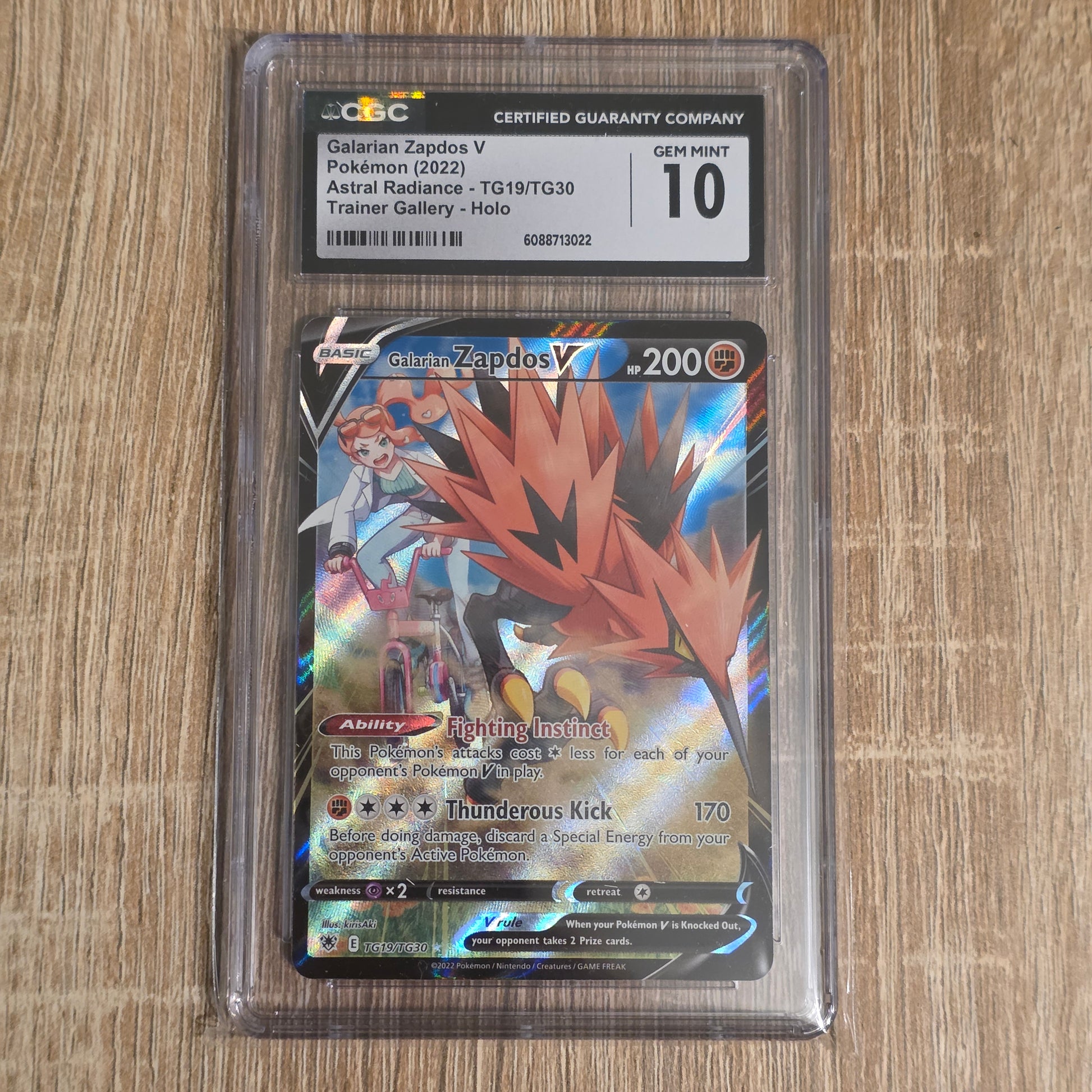Pokemon TCG Galarian Zapdos V Astral Radiance TG19/TG30 (CGC 10)