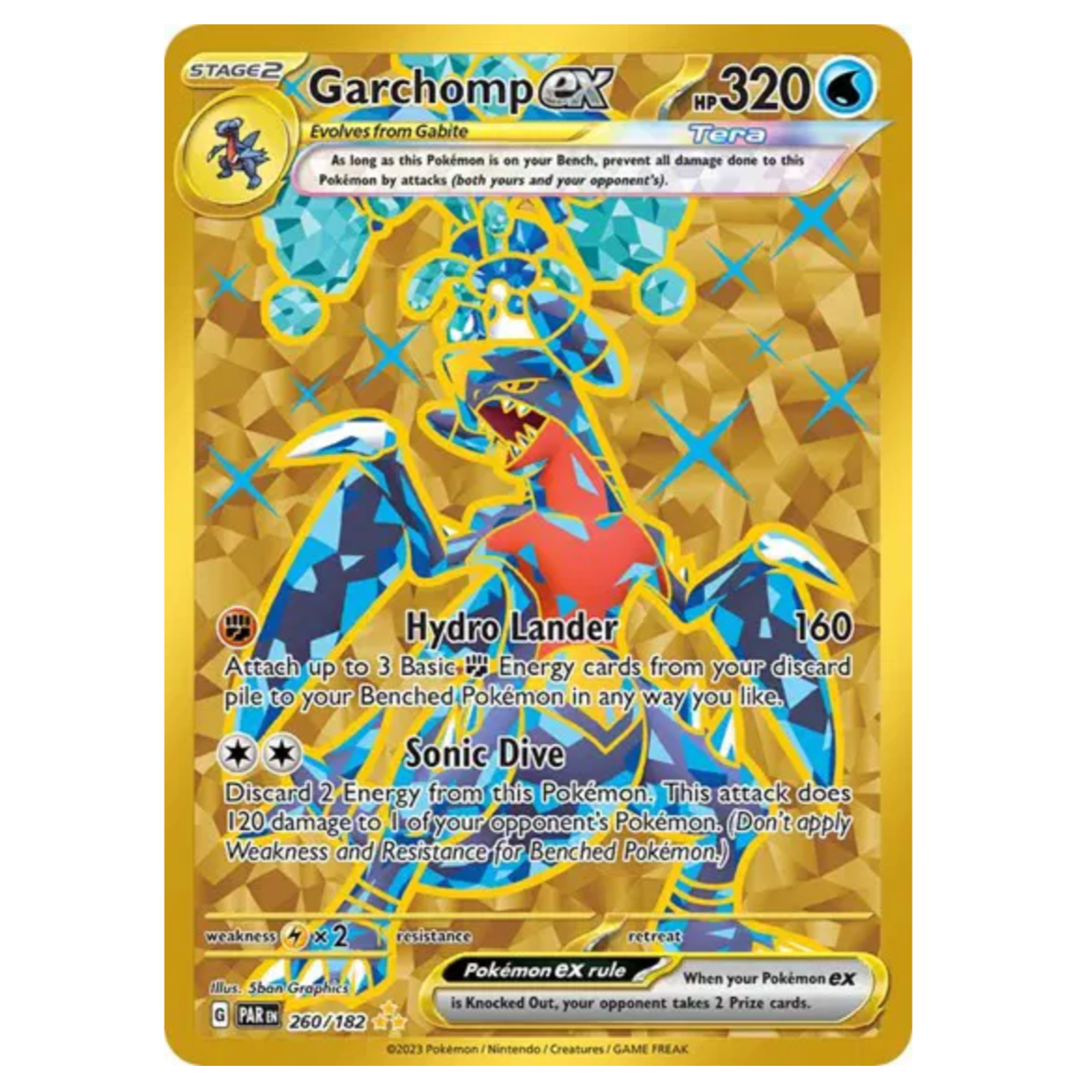 Pokemon TCG Garchomp ex Paradox Rift 260/182
