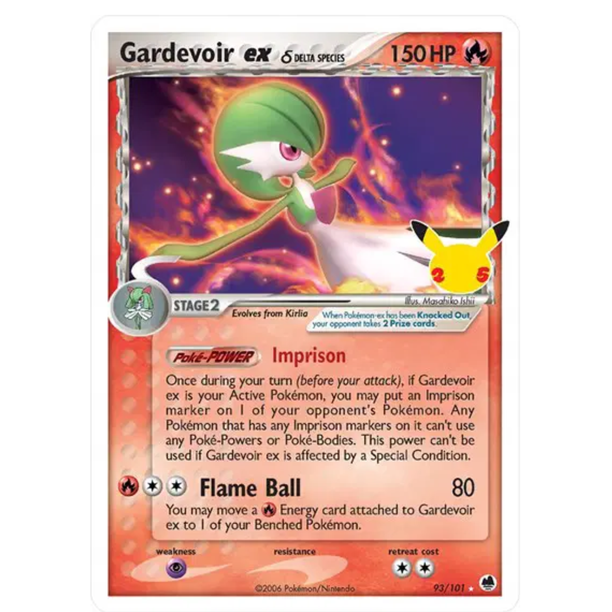 Pokemon TCG Gardevoir ex Celebrations 93/101