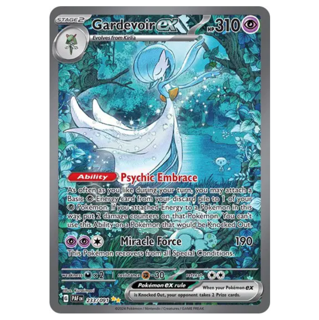 Pokemon TCG Gardevoir ex Paldean Fates 233/091