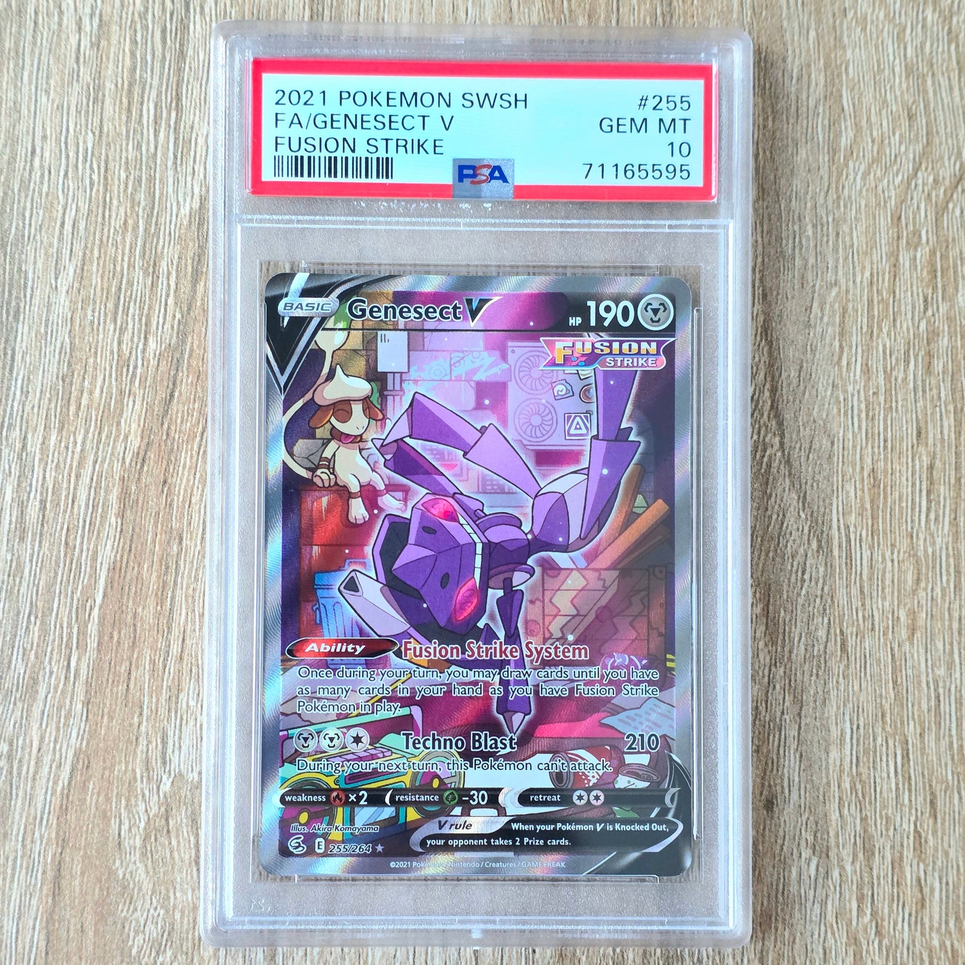 Pokemon TCG Genesect V Fusion Strike 255/264 (PSA 10)