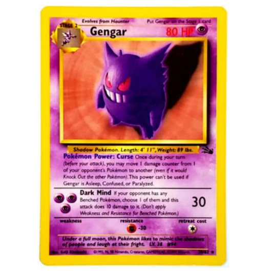 Pokemon TCG Gengar *Common* Fossil 20/62